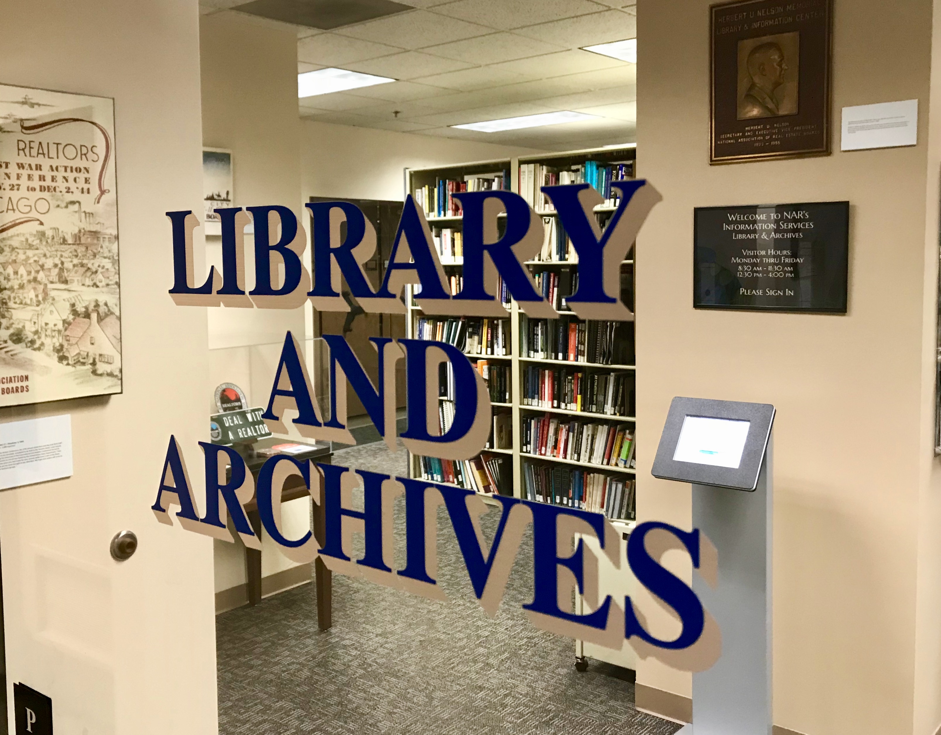 NAR Library & Archives Entrance.