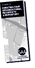 Image of "A Guide to Donating Your Organizational Records..." Brochure