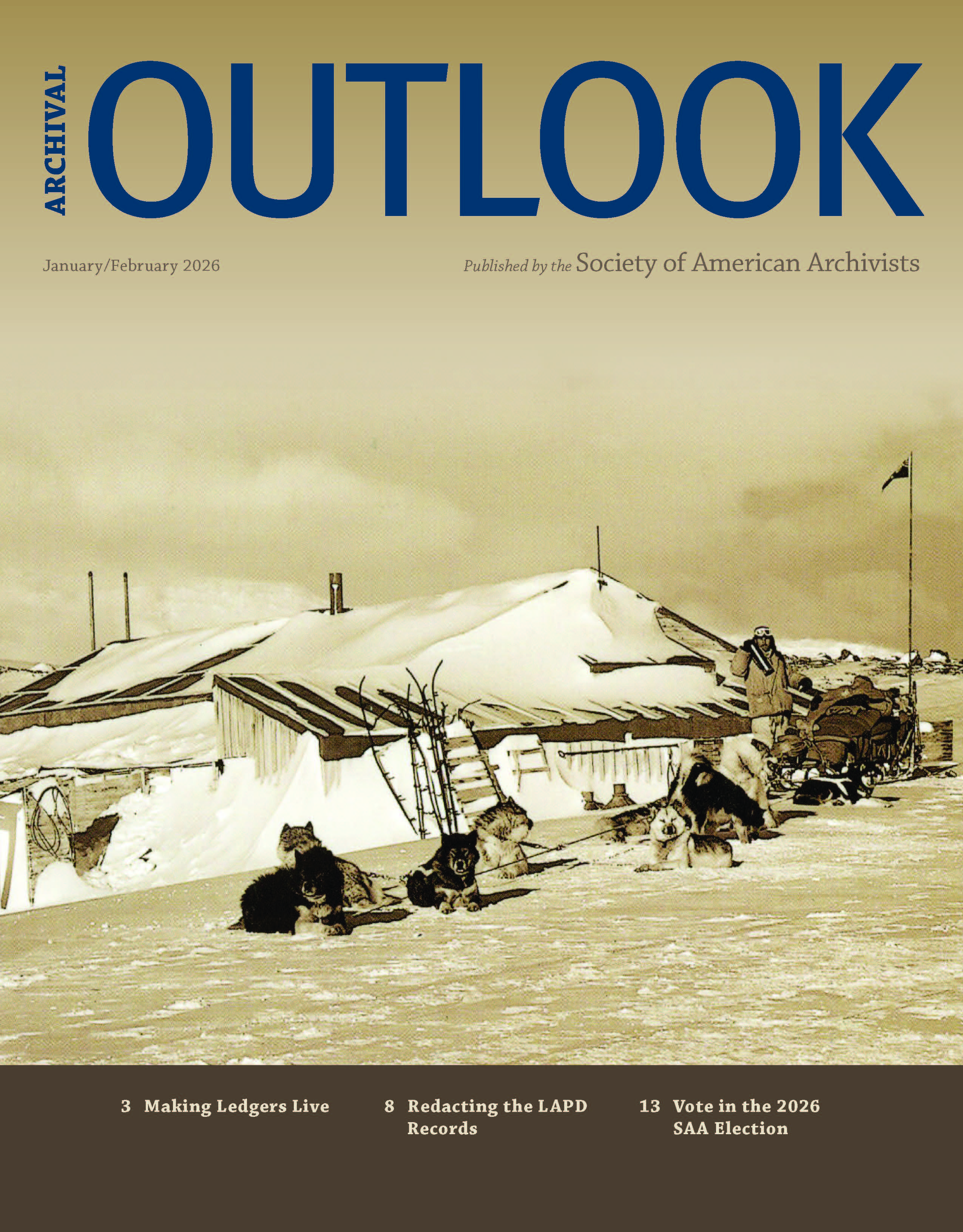 The front of a postcard from microbiologist Rita R. Colwell to her husband Jack sent during a research trip to Antarctica in 2003.